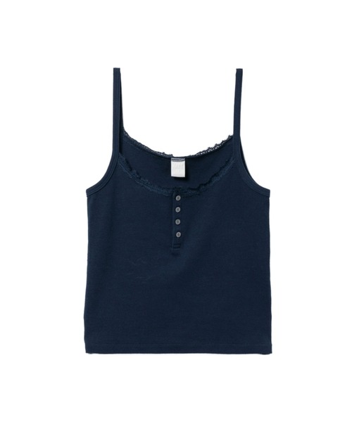 APEE BY A BATHING APE(エイピーバイアベイシングエイプ)の「RIB POINTELLE CAMISOLE #1(キャミソール・レディース・ブルー/グレー/ネイビー・SMALL/X-SMALL)」の2枚目の写真