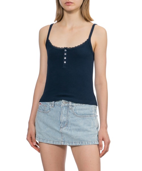APEE BY A BATHING APE(エイピーバイアベイシングエイプ)の「RIB POINTELLE CAMISOLE #1(キャミソール・レディース・ブルー/グレー/ネイビー・SMALL/X-SMALL)」の8枚目の写真