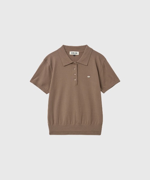 GENERAL IDEA(ジェネラルアイデア)の「【GENERAL IDEA】ロゴプレート付き半袖ポロシャツニットトップス / LOGO PLATE SHORT-SLEEVE POLO KNIT TOP(ポロシャツ・レディース・ネイビー/モカ/ブラック/アイボリー/ピンク・L/M/S)」の22枚目の写真