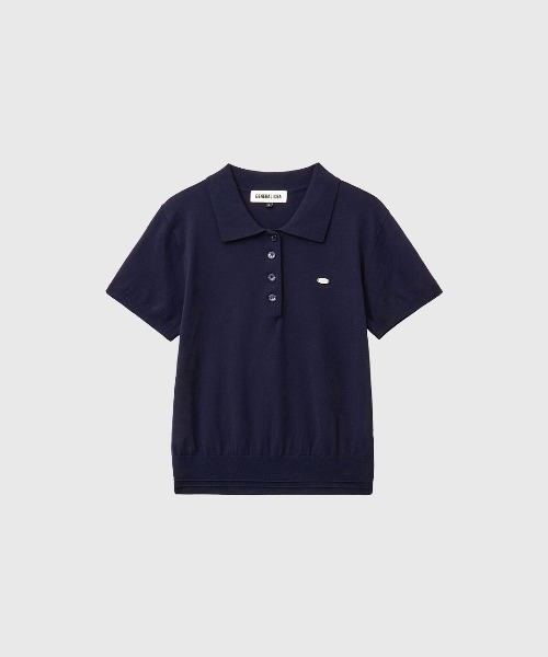 GENERAL IDEA(ジェネラルアイデア)の「【GENERAL IDEA】ロゴプレート付き半袖ポロシャツニットトップス / LOGO PLATE SHORT-SLEEVE POLO KNIT TOP(ポロシャツ・レディース・ネイビー/モカ/ブラック/アイボリー/ピンク・L/M/S)」の17枚目の写真