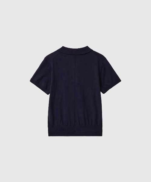 GENERAL IDEA(ジェネラルアイデア)の「【GENERAL IDEA】ロゴプレート付き半袖ポロシャツニットトップス / LOGO PLATE SHORT-SLEEVE POLO KNIT TOP(ポロシャツ・レディース・ネイビー/モカ/ブラック/アイボリー/ピンク・L/M/S)」の6枚目の写真
