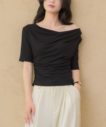 オフショル」に該当するトップス（ブラック/黒色系）ファッション通販