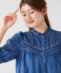 2.5オンスデニム軽やかブラウス