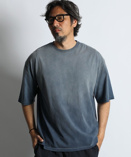 Russell Athletic(ラッセルアスレティック)の「〔BLACK LABEL〕"A-PACK" RUSSELL ATHLETIC GARMENT DYE TEE :ラッセルアスレティック別注 ガーメントダイTEE / 製品染め / ヴィンテージ加工(Tシャツ/カットソー・メンズ・スミクロ/パープル/グレイッシュブルー・MEDIUM/X-LARGE/LARGE)」の20枚目の写真