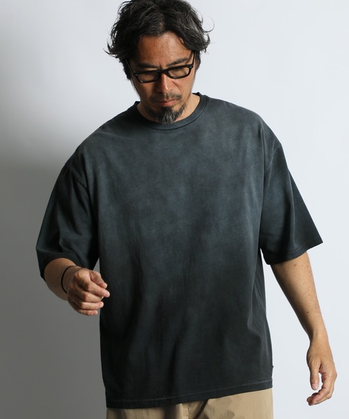 Russell Athletic(ラッセルアスレティック)の「〔BLACK LABEL〕"A-PACK" RUSSELL ATHLETIC GARMENT DYE TEE :ラッセルアスレティック別注 ガーメントダイTEE / 製品染め / ヴィンテージ加工(Tシャツ/カットソー・メンズ・スミクロ/パープル/グレイッシュブルー・MEDIUM/X-LARGE/LARGE)」の18枚目の写真