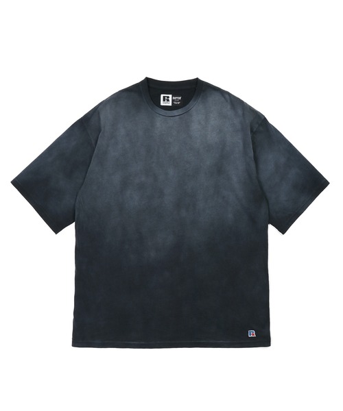 Russell Athletic(ラッセルアスレティック)の「〔BLACK LABEL〕"A-PACK" RUSSELL ATHLETIC GARMENT DYE TEE :ラッセルアスレティック別注 ガーメントダイTEE / 製品染め / ヴィンテージ加工(Tシャツ/カットソー・メンズ・スミクロ/パープル/グレイッシュブルー・MEDIUM/X-LARGE/LARGE)」の6枚目の写真