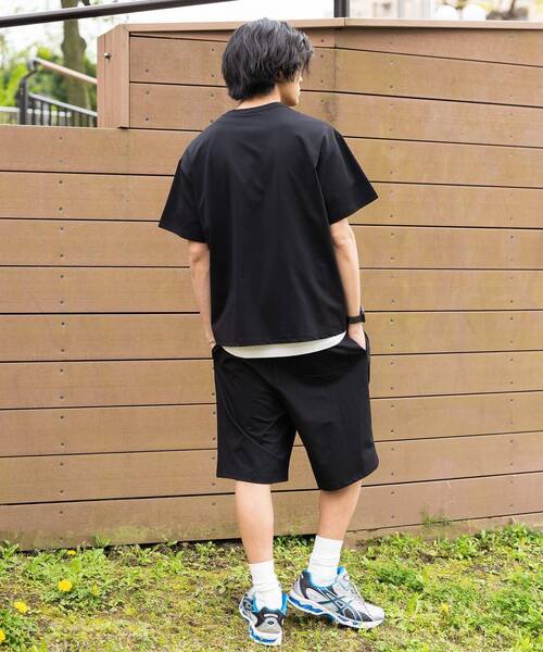 CRAFT STANDARD BOUTIQUE(クラフトスタンダードブティック)の「遮熱/吸水速乾/UVカット SPEEDRY 上下セット 半袖T&ハーフパンツ(セットアップ・メンズ・ネイビー/ブラック/チャコールグレー・M/L)」の6枚目の写真