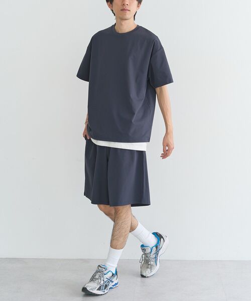 CRAFT STANDARD BOUTIQUE(クラフトスタンダードブティック)の「遮熱/吸水速乾/UVカット SPEEDRY 上下セット 半袖T&ハーフパンツ(セットアップ・メンズ・ネイビー/ブラック/チャコールグレー・M/L)」の15枚目の写真