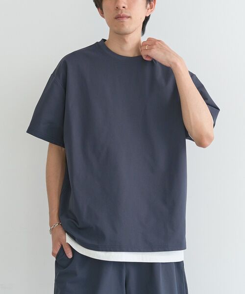 CRAFT STANDARD BOUTIQUE(クラフトスタンダードブティック)の「遮熱/吸水速乾/UVカット SPEEDRY 上下セット 半袖T&ハーフパンツ(セットアップ・メンズ・ネイビー/ブラック/チャコールグレー・M/L)」の17枚目の写真