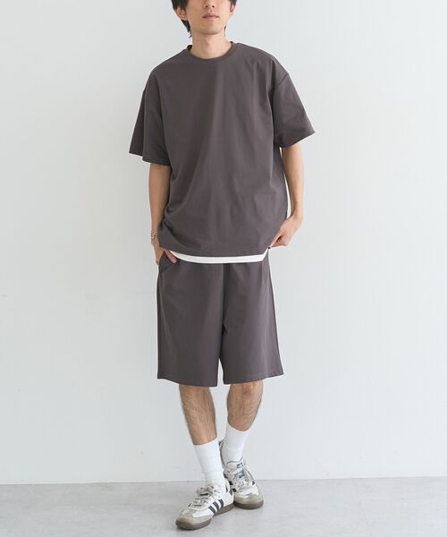 CRAFT STANDARD BOUTIQUE(クラフトスタンダードブティック)の「遮熱/吸水速乾/UVカット SPEEDRY 上下セット 半袖T&ハーフパンツ(セットアップ・メンズ・ネイビー/ブラック/チャコールグレー・M/L)」の21枚目の写真