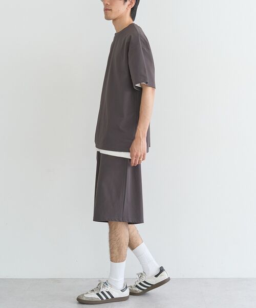 CRAFT STANDARD BOUTIQUE(クラフトスタンダードブティック)の「遮熱/吸水速乾/UVカット SPEEDRY 上下セット 半袖T&ハーフパンツ(セットアップ・メンズ・ネイビー/ブラック/チャコールグレー・M/L)」の22枚目の写真