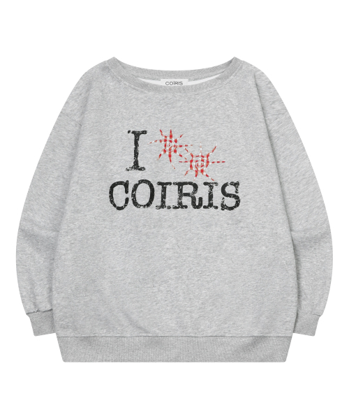 COIRIS(コイリス)の「スルー ヴィンテージチェックロゴワンショルダーマンツーマン (2カラー)(スウェット・レディース・ブラック/グレー・FREE)」の6枚目の写真