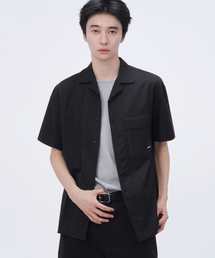 Stitch bowling shirt BLACK