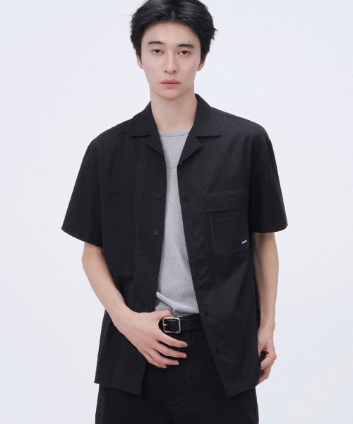 MISEKISEOUL MEN(ミセキソウルメンズ)の「Stitch bowling shirt BLACK(シャツ/ブラウス・メンズ・その他・2/3)」の1枚目の写真
