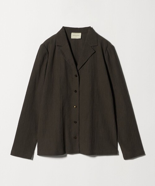 UNITED ARROWS(ユナイテッドアローズ)の「クレープ シャツ ジャケット ‐ウォッシャブル‐(テーラードジャケット・レディース・ブラック/ダークブラウン・FREE)」の1枚目の写真