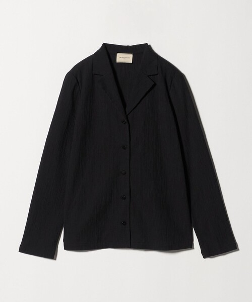 UNITED ARROWS(ユナイテッドアローズ)の「クレープ シャツ ジャケット ‐ウォッシャブル‐(テーラードジャケット・レディース・ブラック/ダークブラウン・FREE)」の2枚目の写真