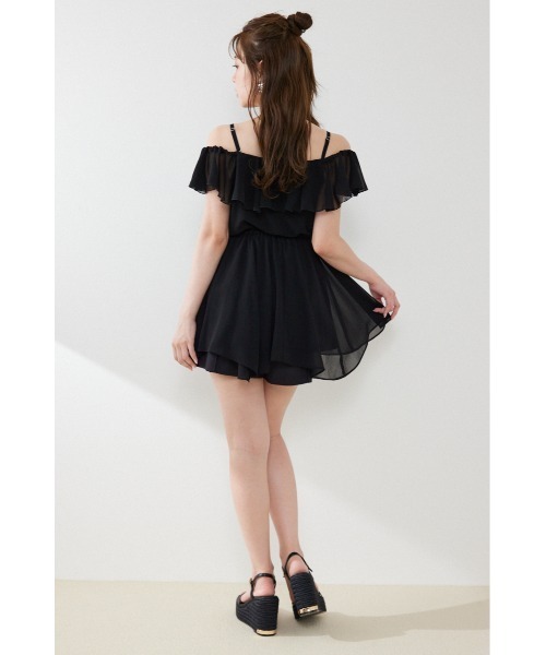 rienda(リエンダ)の「エアリーフリルキャミチュニック 夏服(シャツ/ブラウス・レディース・ブラック/ホワイト/ライトピンク・FREE)」の14枚目の写真