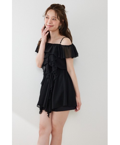 rienda(リエンダ)の「エアリーフリルキャミチュニック 夏服(シャツ/ブラウス・レディース・ブラック/ホワイト/ライトピンク・FREE)」の16枚目の写真