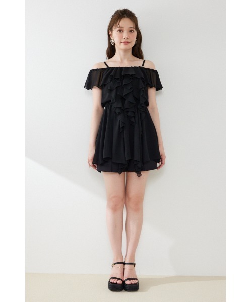 rienda(リエンダ)の「エアリーフリルキャミチュニック 夏服(シャツ/ブラウス・レディース・ブラック/ホワイト/ライトピンク・FREE)」の18枚目の写真