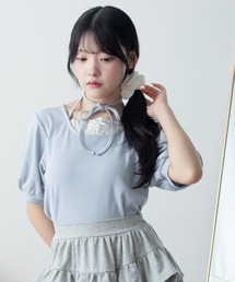 WEGO/パフスリーブチョーカーT