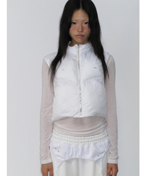 Pray Puff Vest / White