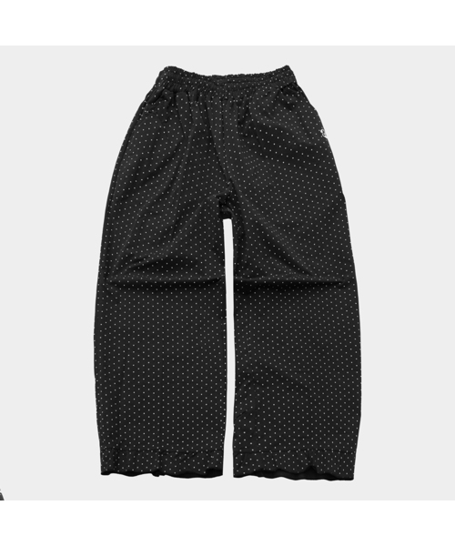 SOME PLACE(サムプレイス)の「フリルミニドットベーシックロゴストラップバンディングワイドコットンパンツ_3COLOR(その他パンツ・メンズ・ネイビー/ブラック/ホワイト・FREE)」の2枚目の写真