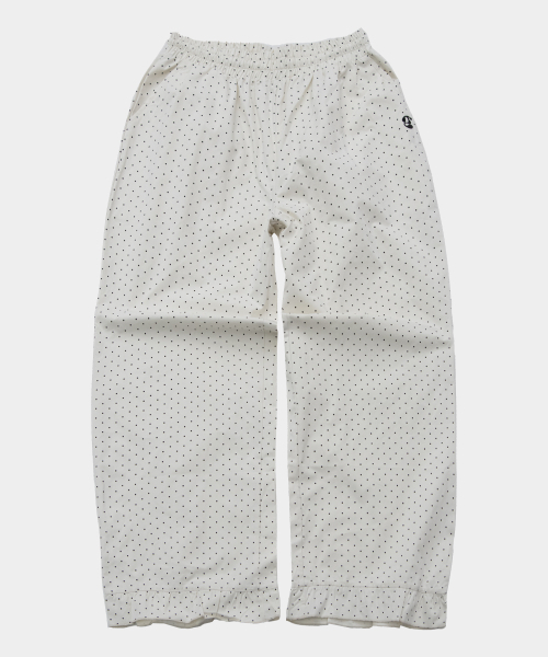 SOME PLACE(サムプレイス)の「フリルミニドットベーシックロゴストラップバンディングワイドコットンパンツ_3COLOR(その他パンツ・メンズ・ネイビー/ブラック/ホワイト・FREE)」の5枚目の写真