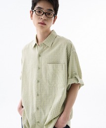 F.ILLUMINATE（フィルミネイト）の「【UNISEX】Filluminate／チェック半袖シャツ（シャツ/ブラウス）」