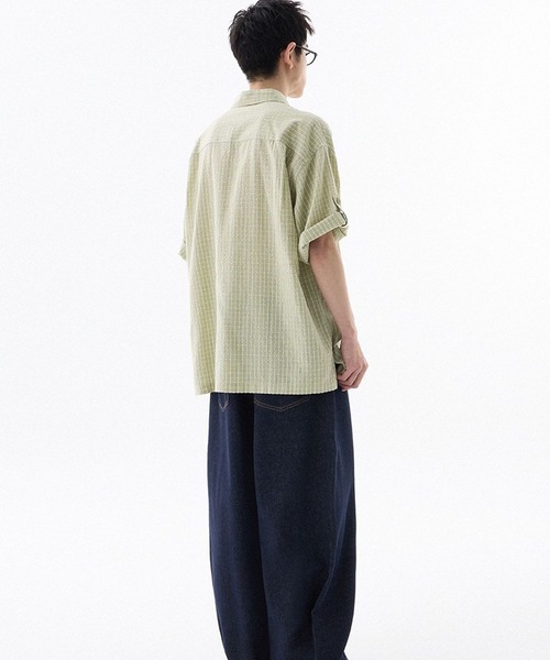 F.ILLUMINATE（フィルミネイト）の「【UNISEX】Filluminate／チェック半袖シャツ（シャツ/ブラウス・レディース・ブラック/ライトグリーン・MEDIUM/SMALL）」の10枚目の写真