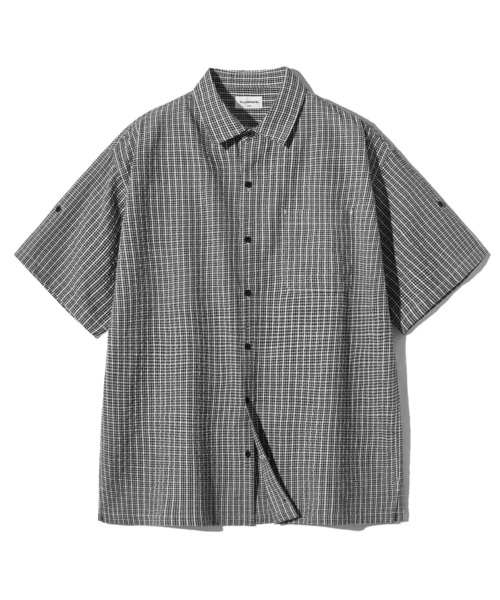 F.ILLUMINATE（フィルミネイト）の「【UNISEX】Filluminate／チェック半袖シャツ（シャツ/ブラウス・レディース・ブラック/ライトグリーン・MEDIUM/SMALL）」の14枚目の写真