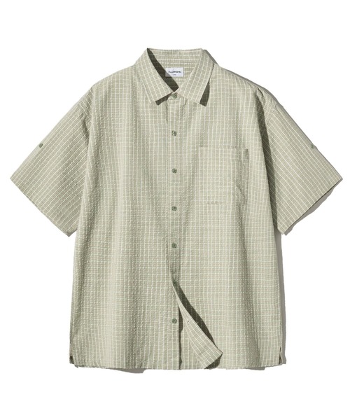 F.ILLUMINATE（フィルミネイト）の「【UNISEX】Filluminate／チェック半袖シャツ（シャツ/ブラウス・レディース・ブラック/ライトグリーン・MEDIUM/SMALL）」の22枚目の写真