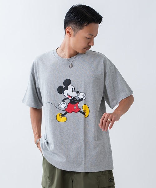 MICKEY MOUSE（ミッキーマウス）の「【MICKEY MOUSE】ミッキーマウス オーバーサイズ 半袖Ｔシャツ（Tシャツ/カットソー・メンズ・グレー/ホワイト系/ホワイト/ネイビー系・LARGE/MEDIUM/X-LARGE）」の21枚目の写真