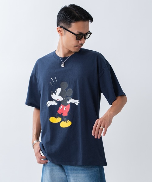 MICKEY MOUSE（ミッキーマウス）の「【MICKEY MOUSE】ミッキーマウス オーバーサイズ 半袖Ｔシャツ（Tシャツ/カットソー・メンズ・グレー/ホワイト系/ホワイト/ネイビー系・LARGE/MEDIUM/X-LARGE）」の10枚目の写真