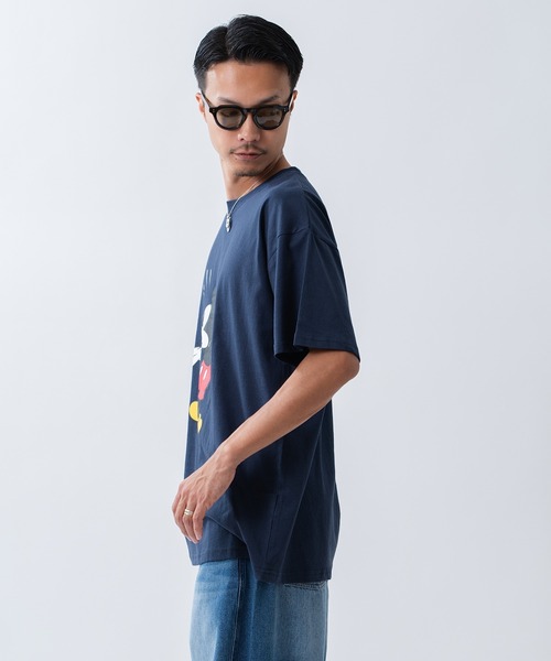MICKEY MOUSE（ミッキーマウス）の「【MICKEY MOUSE】ミッキーマウス オーバーサイズ 半袖Ｔシャツ（Tシャツ/カットソー・メンズ・グレー/ホワイト系/ホワイト/ネイビー系・LARGE/MEDIUM/X-LARGE）」の11枚目の写真