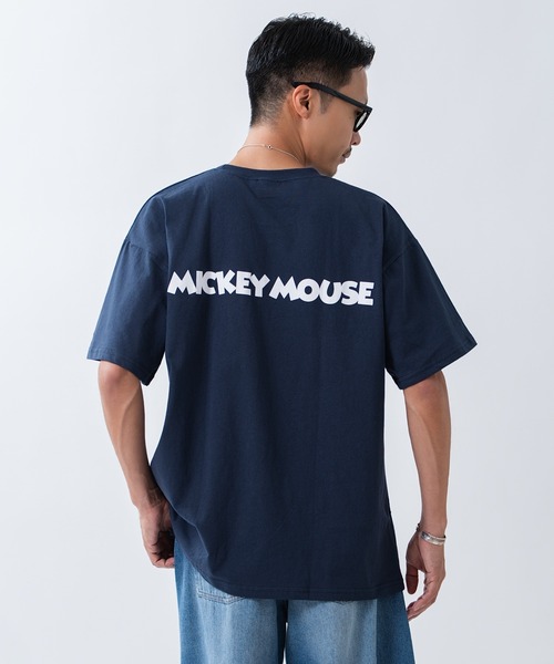 MICKEY MOUSE（ミッキーマウス）の「【MICKEY MOUSE】ミッキーマウス オーバーサイズ 半袖Ｔシャツ（Tシャツ/カットソー・メンズ・グレー/ホワイト系/ホワイト/ネイビー系・LARGE/MEDIUM/X-LARGE）」の12枚目の写真