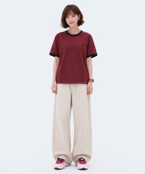 GHOST REPUBLIC(ゴーストリパブリック)の「クロップリンガー半袖Tシャツ4カラーGT-394(Tシャツ/カットソー・レディース・ホワイト/ブラック/グレー/バーガンディー・MEDIUM/LARGE/X-LARGE)」の14枚目の写真