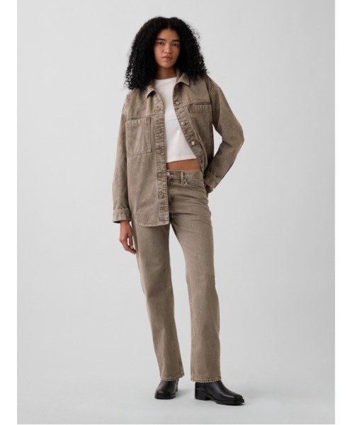 GAP(ギャップ)の「ミッドライズ ストレート テーパードデニム(デニムパンツ・レディース・ブラウン・24/25/26/28/27/30/29/23)」の8枚目の写真