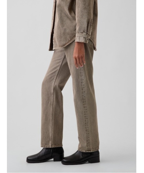 GAP(ギャップ)の「ミッドライズ ストレート テーパードデニム(デニムパンツ・レディース・ブラウン・24/25/26/28/27/30/29/23)」の9枚目の写真