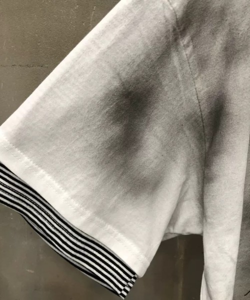 ARULE（アルール）の「A'GEM/9 × .kom 『ARULE/アルール』Smoke Graphic Layered T-Shirt/スモークグラフィック レイヤードTシャツ（Tシャツ/カットソー・メンズ・ホワイト/ブラック・FREE）」の12枚目の写真
