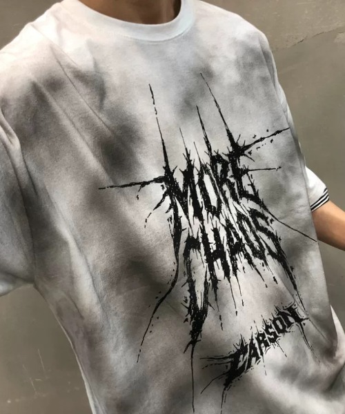 ARULE（アルール）の「A'GEM/9 × .kom 『ARULE/アルール』Smoke Graphic Layered T-Shirt/スモークグラフィック レイヤードTシャツ（Tシャツ/カットソー・メンズ・ホワイト/ブラック・FREE）」の5枚目の写真