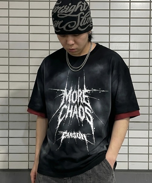 ARULE（アルール）の「A'GEM/9 × .kom 『ARULE/アルール』Smoke Graphic Layered T-Shirt/スモークグラフィック レイヤードTシャツ（Tシャツ/カットソー・メンズ・ホワイト/ブラック・FREE）」の8枚目の写真