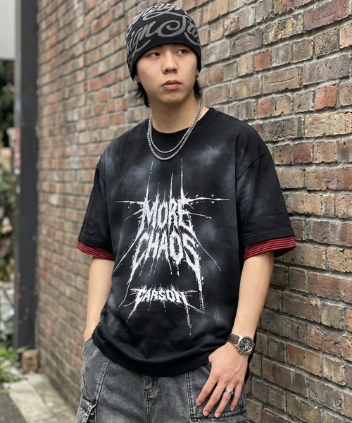 ARULE（アルール）の「A'GEM/9 × .kom 『ARULE/アルール』Smoke Graphic Layered T-Shirt/スモークグラフィック レイヤードTシャツ（Tシャツ/カットソー・メンズ・ホワイト/ブラック・FREE）」の6枚目の写真