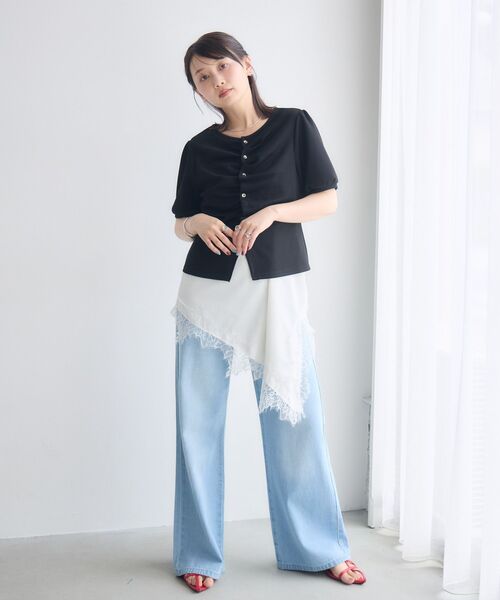 RETRO GIRL(レトロガール)の「イレヘムレース切替ワンピース(ワンピース・レディース・ブラック/オフホワイト/ホワイト系その他・FREE)」の17枚目の写真