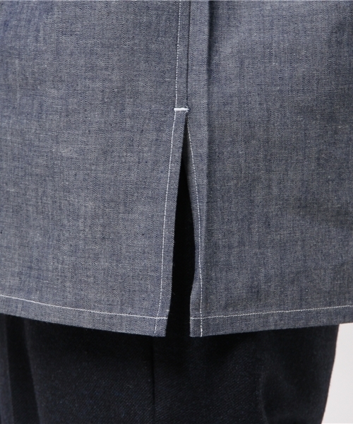 OUTLET（アウトレット）の「【BLOOM&BRANCH】MANシャンブレークルーBL（シャツ/ブラウス・メンズ・インディゴブルー・MEDIUM/LARGE）」の5枚目の写真