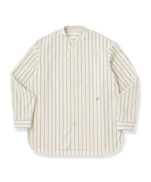 DRESSTERIOR(ドレステリア)の「【日本製】バンドカラー ストライプシャツ(シャツ/ブラウス・メンズ・ベージュ系2・94/92/91/90)」の12枚目の写真