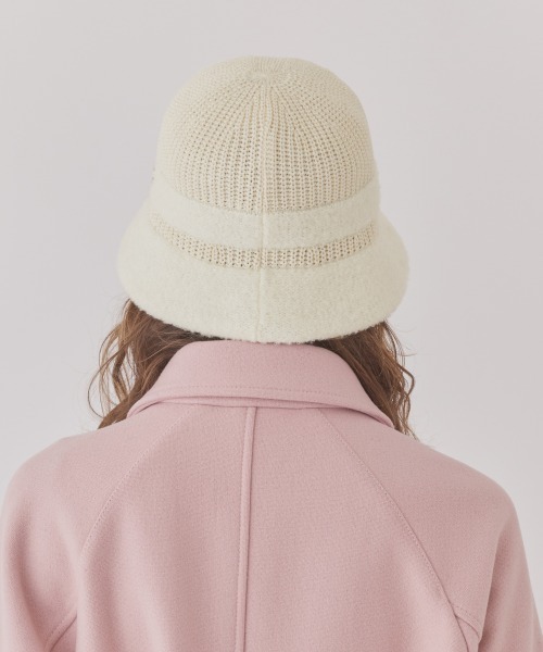 Chapeau d' O（シャポードオー）の「Chapeau d' O  TM Hem Boucle Tulip / シャポードオー（ハット・レディース・ブラック/ライトベージュ・M/57.5cm）」の12枚目の写真