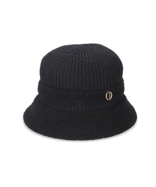 Chapeau d' O（シャポードオー）の「Chapeau d' O  TM Hem Boucle Tulip / シャポードオー（ハット・レディース・ブラック/ライトベージュ・M/57.5cm）」の3枚目の写真