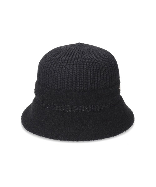 Chapeau d' O（シャポードオー）の「Chapeau d' O  TM Hem Boucle Tulip / シャポードオー（ハット・レディース・ブラック/ライトベージュ・M/57.5cm）」の4枚目の写真