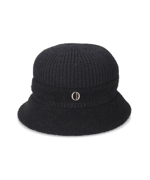 Chapeau d' O（シャポードオー）の「Chapeau d' O  TM Hem Boucle Tulip / シャポードオー（ハット・レディース・ブラック/ライトベージュ・M/57.5cm）」の5枚目の写真