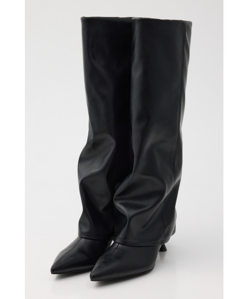 rienda(リエンダ)の「【AW先行アイテム】カバーロングブーツ(ブーツ・レディース・ブラック/ベージュ・SMALL/MEDIUM/LARGE)」の4枚目の写真